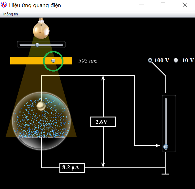 Thí nghiệm vật lý ảo "Hiệu ứng quang điện"